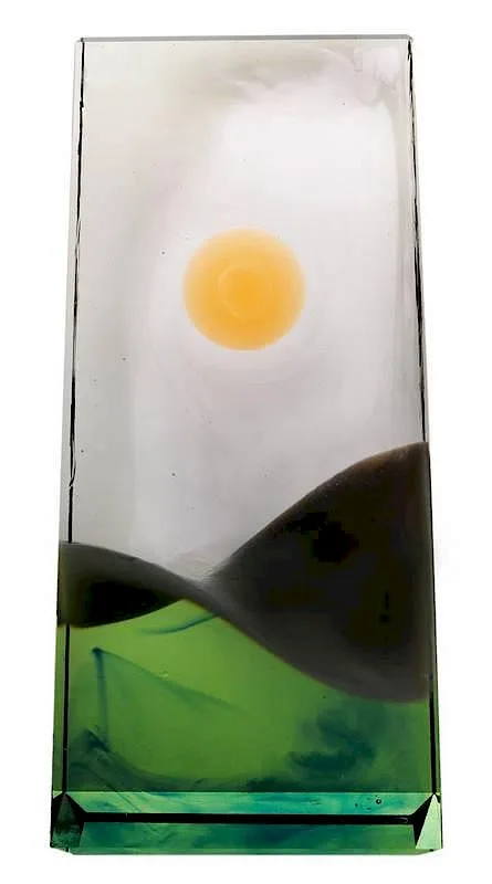 Untitled by Mark Peiser, 1985, pyramid of compound cast glass, sold Sep 2014