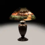 Handel, Reverse Painted Shade Table Lamp
