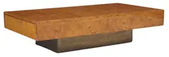 Pierre Cardin, FRENCH MODERN LOW COFFEE TABLE, 1970s, glossy lacquered burlwood veneers
