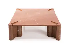 Gae Aulenti, First Edition 'Jumbo' Coffee Table, 1964, Rojo alicante marble