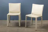 Mario Bellini, 'Cab' Side Chairs (2), late-20th century Leather over steel