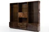 Aldo Tura, Wall Unit, 1970s, Lacquered goatskin
