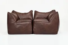 Mario Bellini, 'Bambole' Corner Chairs (2), 1970s, Leather