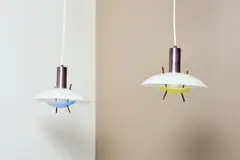 Arredoluce, Pendant Lamps (2), 1960s, brass
