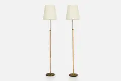 Floor Lamps (2) by Paavo Tynell, ca. 1960, Brass, sold Sep 2025