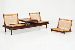 Hans Olsen, Modular Sofa + Table (2), 1960s, Teak