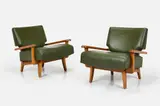 Paul Laszlo, Lounge Chairs (2), 1950s, Beech