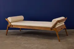 Rene-Jean Caillette, Collapsible Daybed, ca. 1952, Oak