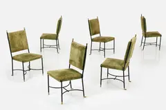 Ignazio Gardella, Dining Chairs (6), 1950s, Lacquered metal