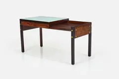 Sergio Rodrigues, Desk, ca. 1964, reverse-painted glass