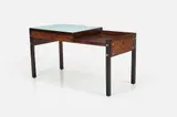 Sergio Rodrigues, Desk, ca. 1964, reverse-painted glass