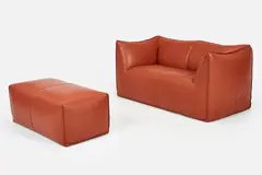 'Bambole' Settee + Ottoman (2) by Mario Bellini, 1990s, Leather, sold Jun 2025