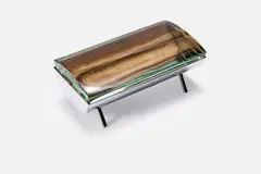 Lidded Box by Fontana Arte, 1960s, Glass, sold Apr 2025
