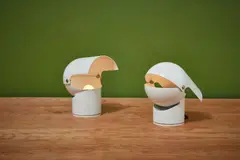 Gae Aulenti, 'Pileino' Table Lamps (2), 1972, Lacquered metal