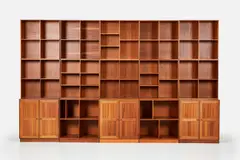 Peter Hvidt, + Orla Molgaard Nielsen, Modular Bookcase (15), 1960s, Teak