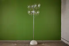 Vico Magistretti, Large 'Lyndon' Floor Lamp, ca. 1980, Chrome-plated metal