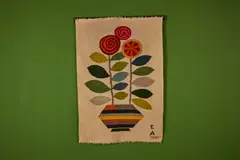 Evelyn Ackerman, 'Flower Pot' Tapestry, ca. 1959, Hand-woven wool