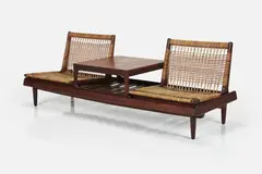 Hans Olsen, Modular Bench, 1950s, Teak