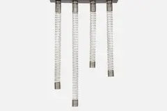 'Spirali' Ceiling Lights (4) by Angelo Mangiarotti, 1970s, Chrome-plated spung steel, offered Sep 2024