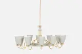 Paavo Tynell, 12-Arm 'Ballerina' Chandelier, 1960s, Painted perforated aluminum