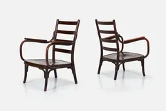 Armchairs (2) by Josef Frank, 1930s, Stained bent beech, sold Jun 2024