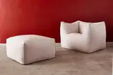 Mario Bellini, 'Bombole' Chair + Ottoman (2)
