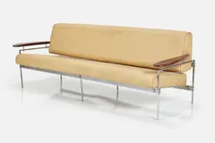 Sergio Rodrigues, 'Beto' Sofa, ca. 1958, chrome-plated steel