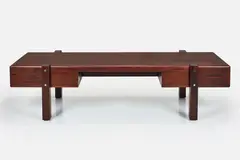 Sergio Rodrigues, Monumental 'Eleh' Desk, 1990s, chrome-plated metal