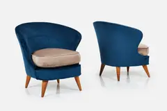 Joaquim Tenreiro, 'Concha' Armchairs (2), ca. 1950