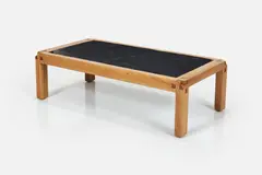 Coffee Table by Pierre Chapo, 1960s, Elm, sold Mar 2024