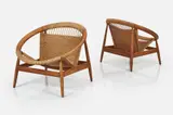 Illum Wikkelso, 'Ringstol' Lounge Chairs (2), ca. 1965, Teak