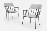 Paul Laszlo, Armchairs (2), 1950s, Painted iron