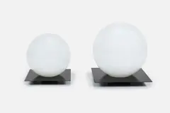 Sergio Mazza, + Giuliana Gramigna, 'Micol' Floor Lamps (2), 1971, Opaline glass