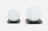 Sergio Mazza, + Giuliana Gramigna, 'Micol' Floor Lamps (2), 1971, Opaline glass