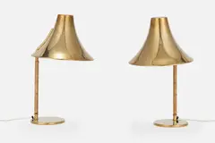 Paavo Tynell, Table Lamps (2), 1940s, Brass