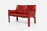 'Cab' Settee by Mario Bellini, 1977, designed 1977 Leather, sold Sep 2023