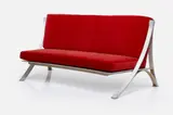 Paul Laszlo, Custom Curved Settee, 1950s, Aluminum
