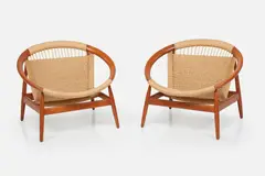 Illum Wikkelsø, 'Ringstol' Chairs (2), ca. 1965, Teak
