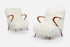 Guglielmo Ulrich, Lounge Chairs (2), 1950s, oak