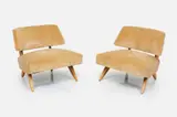 Paul Laszlo, Slipper Chairs (2), 1950s, Beech