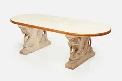 Maison Jansen, Dining Table, 1940s, vellum