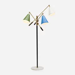 Gino Sarfatti, for Arteluce (attr.) Triennale Floor Lamp (ca. 1960s), ca. 1960s, Arteluce (attributed) Circa 1960s Brass