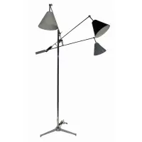 Arredoluce, "Triennale" Italian Modern Floor Lamp, Arredoluce Model 12128 Triennale Floor Lamp enameled aluminum