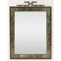 Philip Laverne, KELVIN LaVERNE Acid Etched Mirror, 1976, patinated and enameled bronze