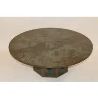 Philip and Kelvin Laverne, Chan Table, 1907, Patinated and polychromed bronze