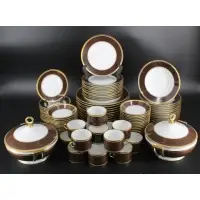 Richard Ginori, "Contessa Brown" Porcelain Service