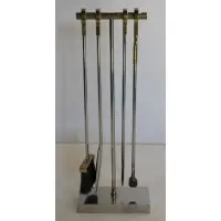 Maison Charles, Brass & Chrome Fire Tools
