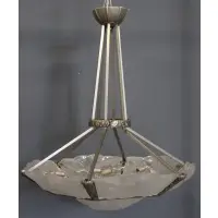 Degue, Signed French Art Deco Chandelier