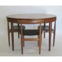 FREM ROJLE 5 Pcs Modernist Dining Set by Hans Olsen, sold Nov 2020