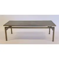 Philip and Kelvin Laverne, Signed Low Table, circa 1960, executed in patinated bronze and pewter